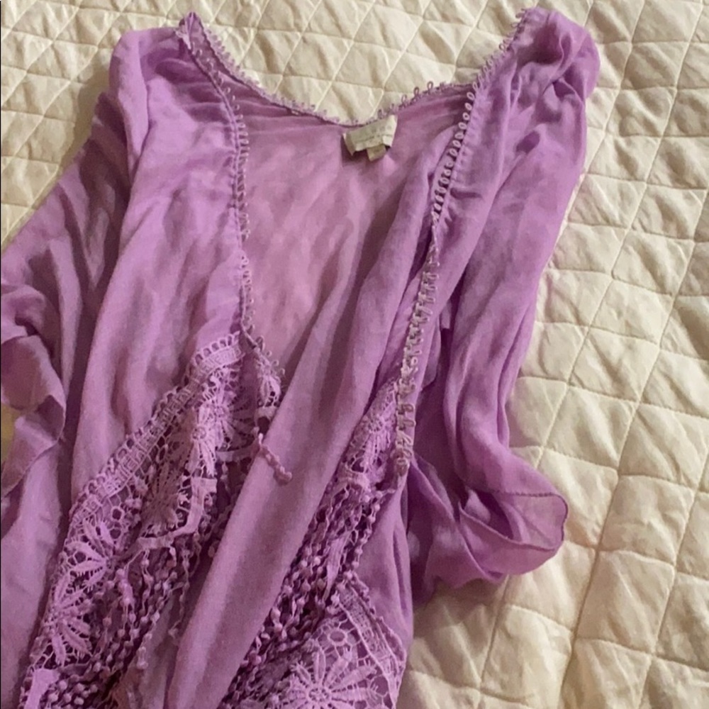 Purple hinge swim cover up same style pictured